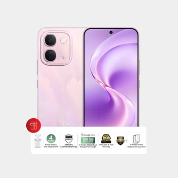 Vivo V80 Lite 5G 8GB 256GB(Earbuds+6 Months screen Replacement Warranty+6 months Extended Warranty  ) - Pink