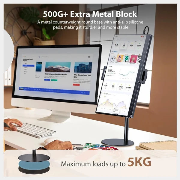 ADMOS 2-in-1 Selfie Tablet Holder AM-320 - Black qatar