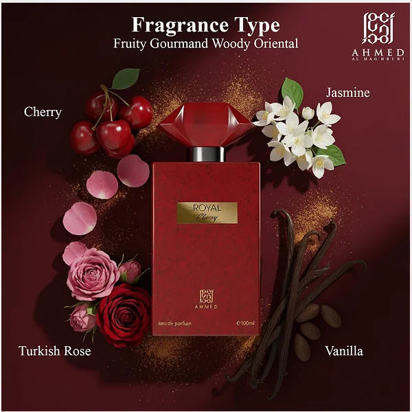 Ahmed Al Maghribi Royal Cherry Long Lasting Unisex Eau De Parfum -100ml