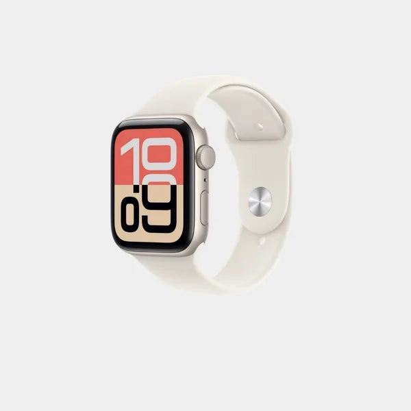 Apple Watch SE 3 GPS 44mm Starlight Aluminium Case with Starlight Sport Band - S/M - MEHG4AF/A