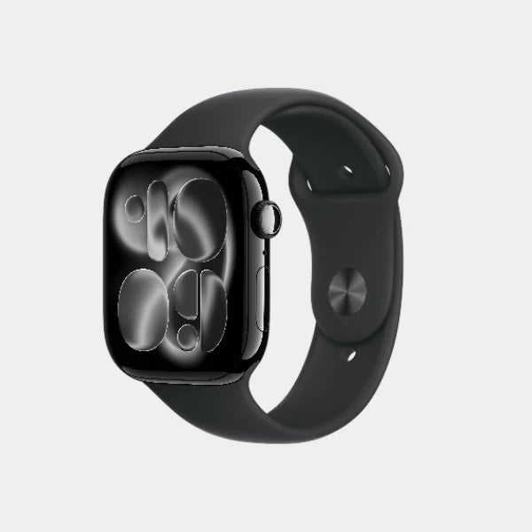 Apple Watch Series 11 GPS + Cellular 46mm Jet Black Aluminium Case with Black Sport Band  M/L - MFC44