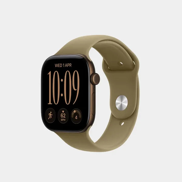 Apple Watch Series 12 GPS 42mm Dark Bronze Aluminium Case with Olive Sport Band | S/M - MJEF4AF/A