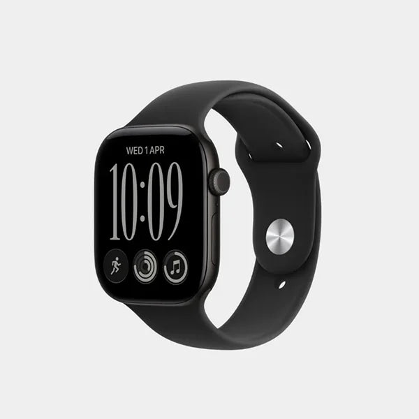 Apple Watch Series 12 GPS 46mm Black Aluminium Case with Black Sport Band 