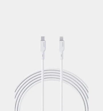 Aukey CB-NCL1-WH White 1m Nylon Braided USB C to Lightning Cable