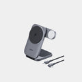 Aukey LC-MC312-GY Gray Foldable 3-in-1 Magnetic Wireless Charger in qatar