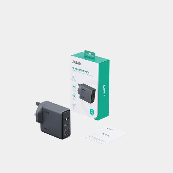 Aukey PA-C6 Comet 140W Wall Charge USB-C Black For Laptop & Mobile qatar