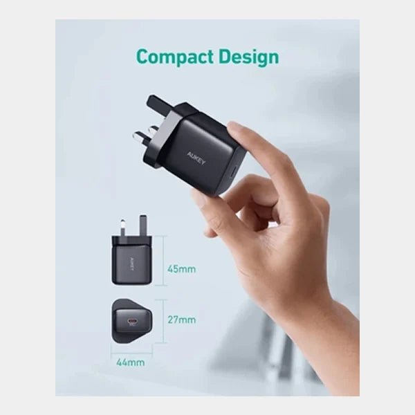 Aukey PA-R1P Portable 30W PD Wall Charger - Black in qatar