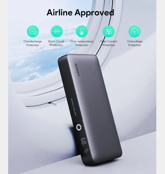 Aukey PB-Y43-GY GRAY 20000MAH 65W PD 1A+2C in qatar