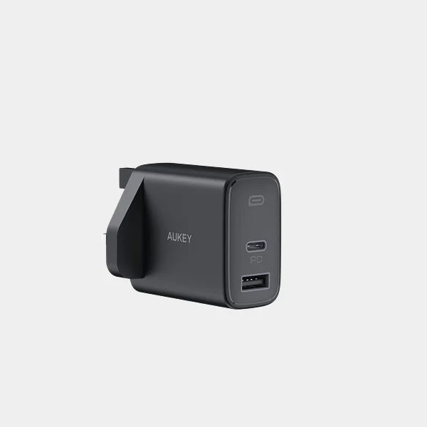 Aukey Wall charger Dual -Port 32W Compact PD Black PA-F3S BK