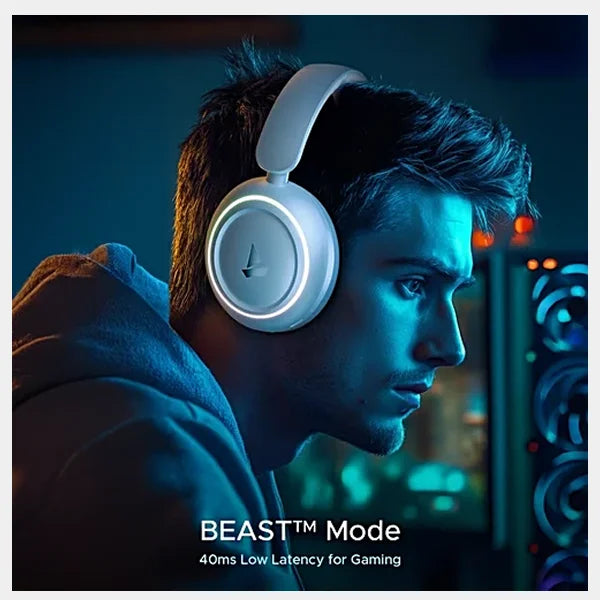 boAt  Rockerz 480 Bluetooth Headphone - White Sabre