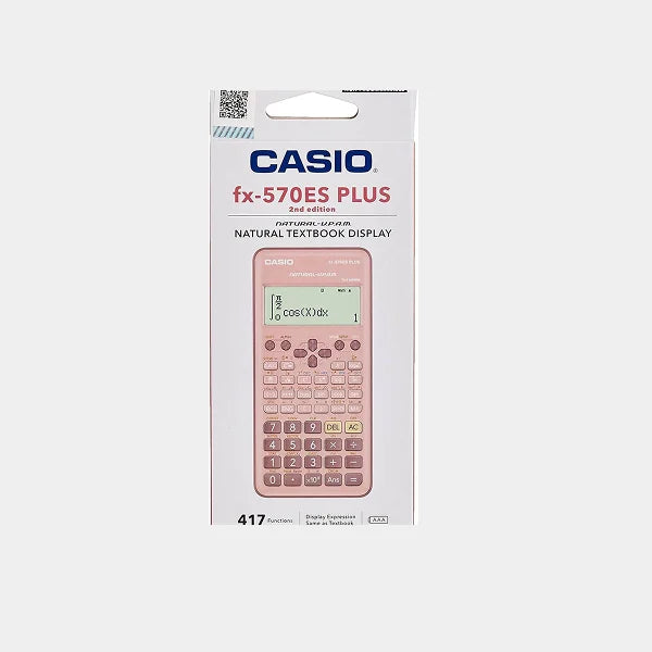 Casion fx- 570ES Plus calculator 2nd Edition - Peach