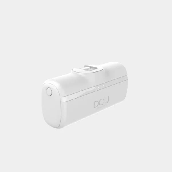 DCU Tecnologic Mini Power Bank 5000mAh | PD 20W Fast Charge | USB-C Port | Compact & Portable | 34155004 – White