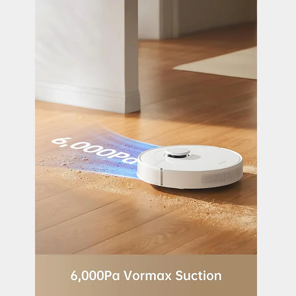 Dreame D10 Plus Gen 2 Robot Vacuum Cleaner with Automatic Dust Emptying | Stores up to 90 Days of Dust| LiDAR Navigation| 6000 Pa Suction Power for Carpets and Pet Hair| 285-Minute Battery |  RLD32GD -White