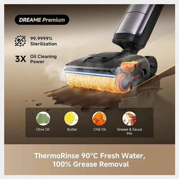 Dreame H16 Pro Steam Wet Dry Vacuum| Steam Floor Washer| Self Cleaning System|Powerful Suction| Hot Steam Cleaning| Hard Floor Cleaning Machine| Home Cleaning Solution | HHR48F