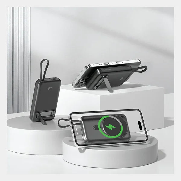 Green Lion DXB 10000mAh Power Bank with Stand - Black
