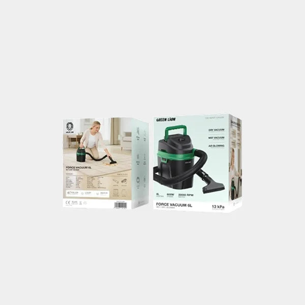 Green Lion Force Vacuum 6L Wet & Dry Vacuum Cleaner - Black