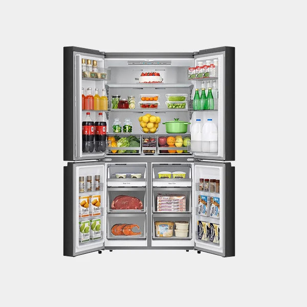 Hisense 728L French Door Refrigerator| Triple Cooling Zone| Inventor Compressor| My Fresh Choice|RQ5G728NAB- Black