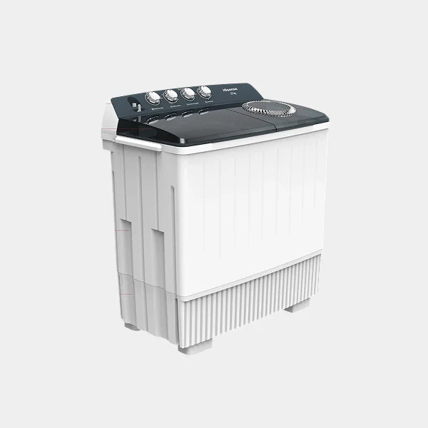 Hisense Top Load Twin Tub Washing Machine| 20 kg| 1350 RPM| White| WSBE201