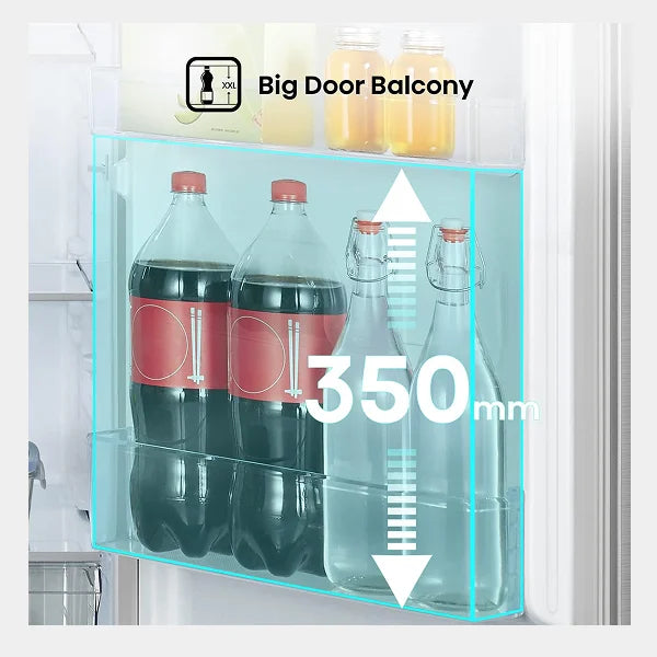 Hisense Top Mount Refrigerator Top Freezer 250L Net Capacity Fridge|Big Door Balcony| No Frost| LED Interior Light | Deodorizing Filter |Multi Air Flow| 90°Door Design|RT328N4DGN- Silver