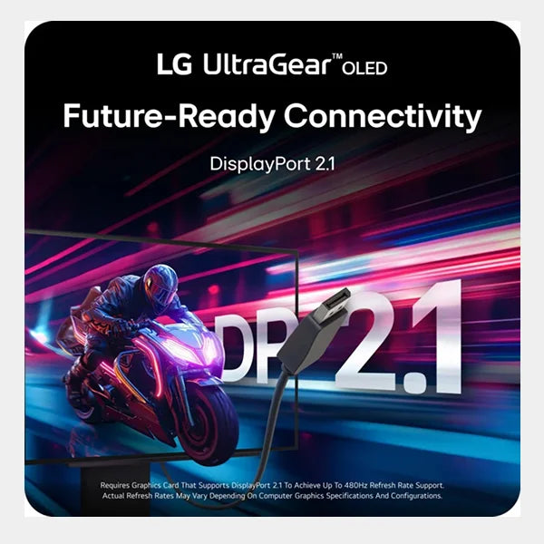LG 27'' Ultragear™ OLED 480hz QHD Gaming Monitor, 0.03ms (Gtg), Dp 2.1, Displayhdr True Black 400 | 27GX790A-B Ama