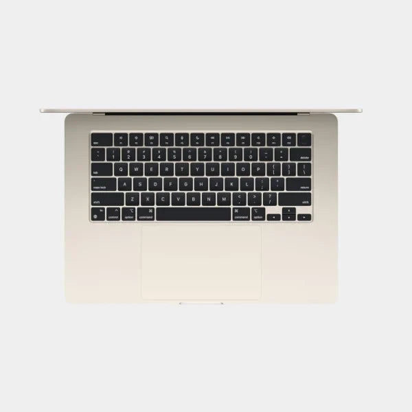 MacBook Air 15 inch | M3 Chip ( 8 Core CPU 10 Core GPU )|16GB 256 GB| Arabic & English Keyboard| MC9F4AB/A- Starlight qatar