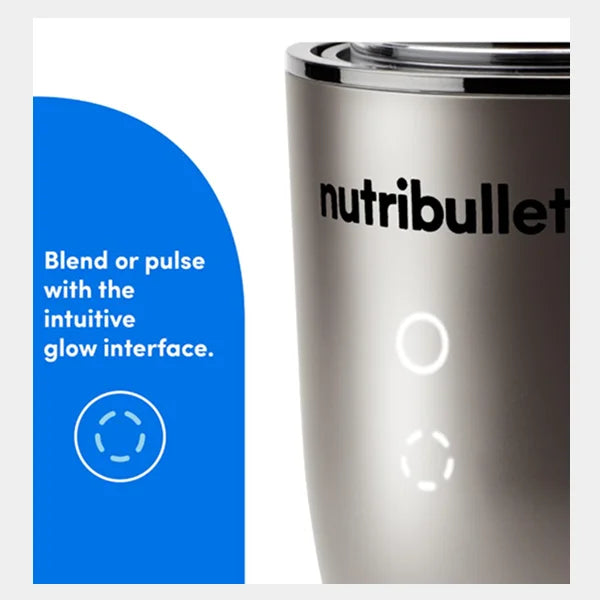 Nutribullet Ultra 1200W High-Speed Blender, Multi-Functional, Quiet Motor, Tritan™ Renew Cups, Rapid Extractor Blades, BPA-Free, Shatter-Resistant, Glow Interface,NBU-500SS