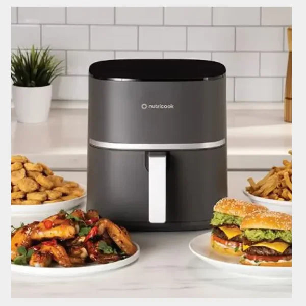 Nutricook Air Fryer Essentials | 5.2L Capacity | 1500W Power | Digital Display | Adjustable Temperature | ProCyclone Technology | NC-AFE152D - Grey