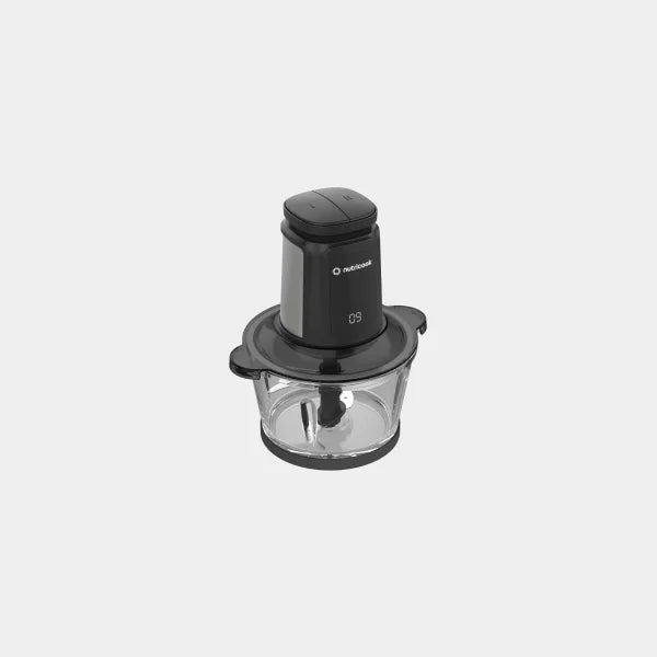 Nutricook Glass Chopper & Mincer |500W| Dual 3L Bowls| 4 Detachable SS Blades| Easy Clean| Pulse Precision| Ice Crushing| Anti-Slip Ring| CH6000ME-Black