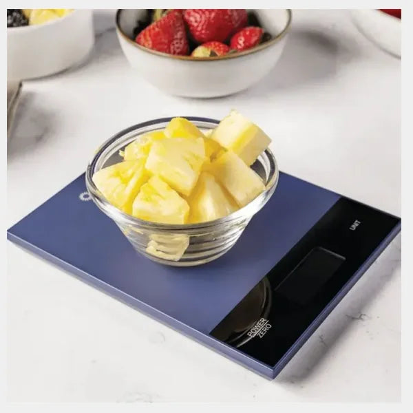 Nutricook Kitchen Scale 2 – Accurate Digital Measurement|Stainless Steel Surface| Slim Easy-Store Design for Home Kitchens  | KS205PB-ME - Blue