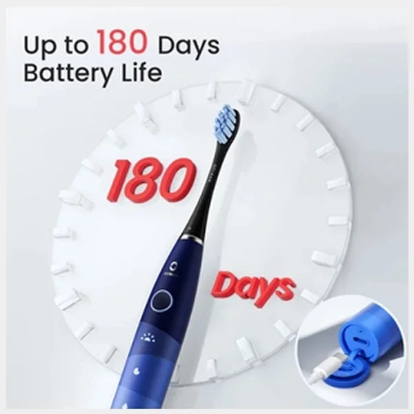Oclean Flow Electric Smart Sonic Toothbrush | 5 Brushing Modes | Fast Charging & 180 Days Battery Life | C01000790 - Black