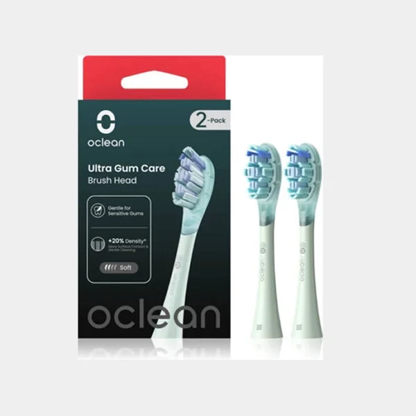 Oclean Ultra Gum Care UG01 Brush Head | Delicate Tongue Cleaner | FlexFit Tech Brush Head | 2-Pack | C04000253 - Green