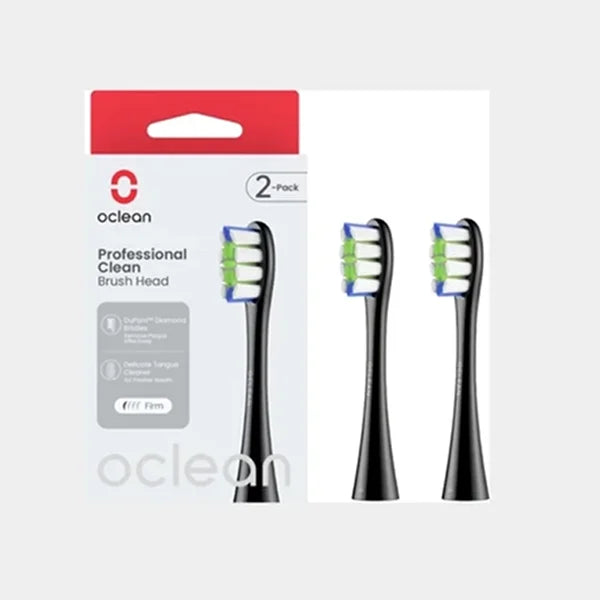 Oclean Ultra Gum Care UG02 Brush Head | Delicate Tongue Cleaner | FlexFit Tech Brush Head | 2-PK | C04000256 - Black
