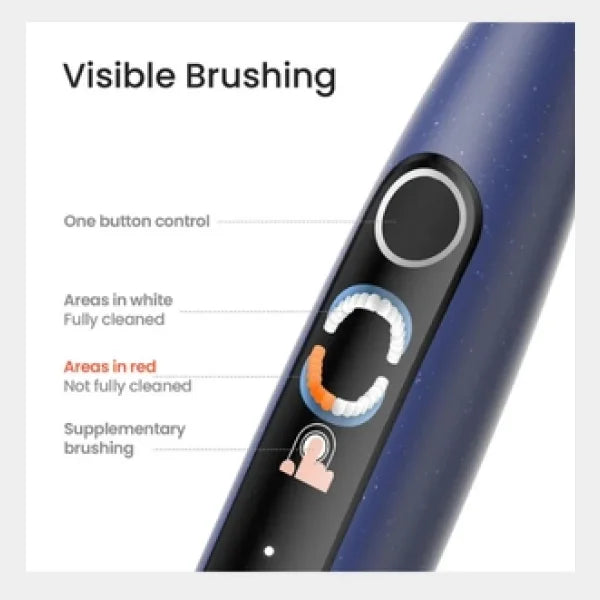 Oclean X Lite Electric Smart Toothbrush | Sonic Vibration | Smart Display | 5 Cleaning Modes | Long Battery Life | C01000625 - Blue