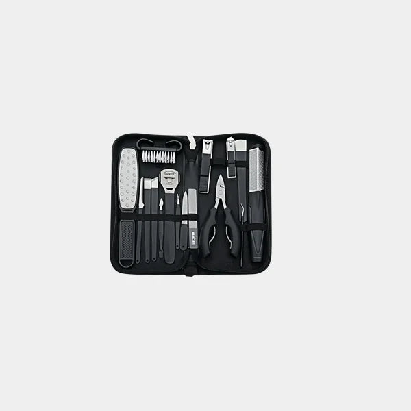 Porodo 16-In-1 Portable Nail Clipper Set for Manicure & Pedicure