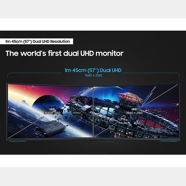 Samsung  Odyssey Neo G9 Series 57" Dual 4K UHD 240Hz Curved Gaming Monitor - LS57CG952