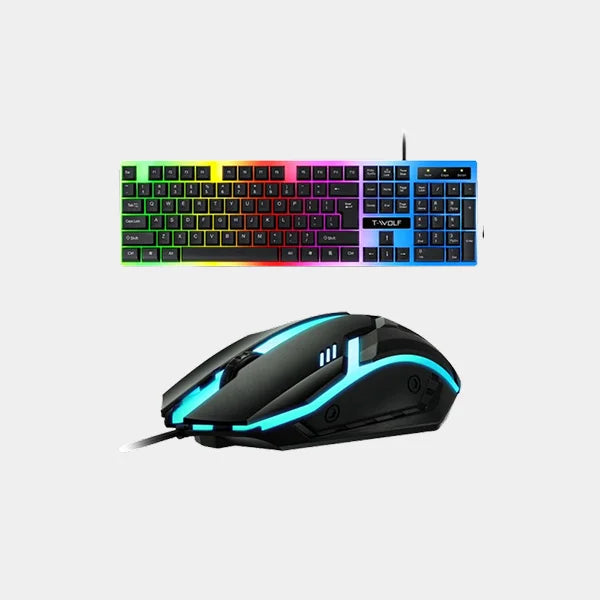 T-Wolf Glowing Keyboard Mouse Combo Tf230