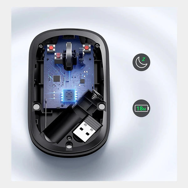UGreen Wireless Mouse, Slim and Silent Noiseless Mouse for Laptop with 2.4G USB Adapter qatar
