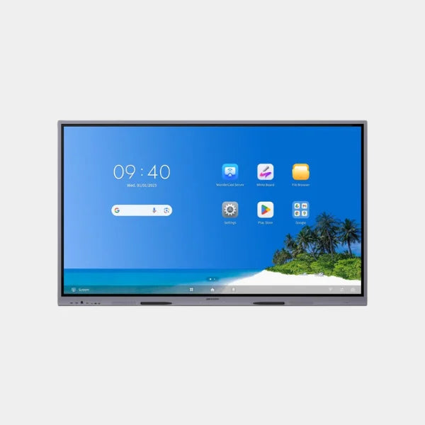 Hikvision 4K Interactive Display | 75 4K UHD VA Display | 60Hz Refresh Rate | 6ms Response Time | Infrared Touch Screen | 8GB Memory 128GB Built-In Storage | Free VESA Mount Black | DS-D5C75RB/B2L