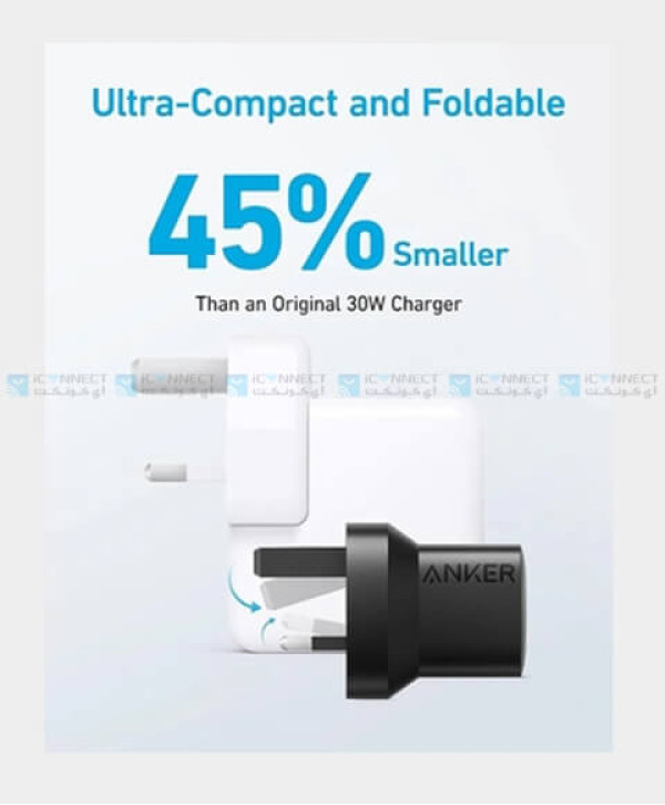 Anker 323 Mobile Charger 33W PD | USB-C to USB-C (B2331K11)- Black