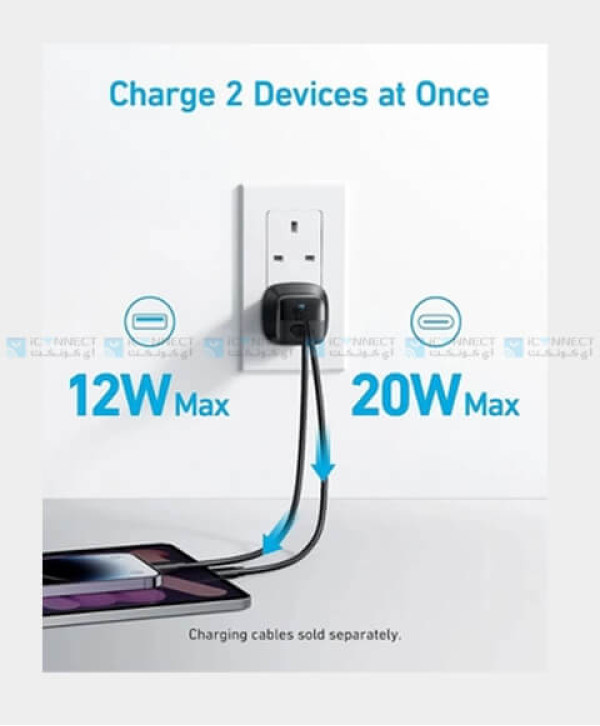 Anker 323 Mobile Charger 33W PD | USB-C to USB-C (B2331K11)- Black