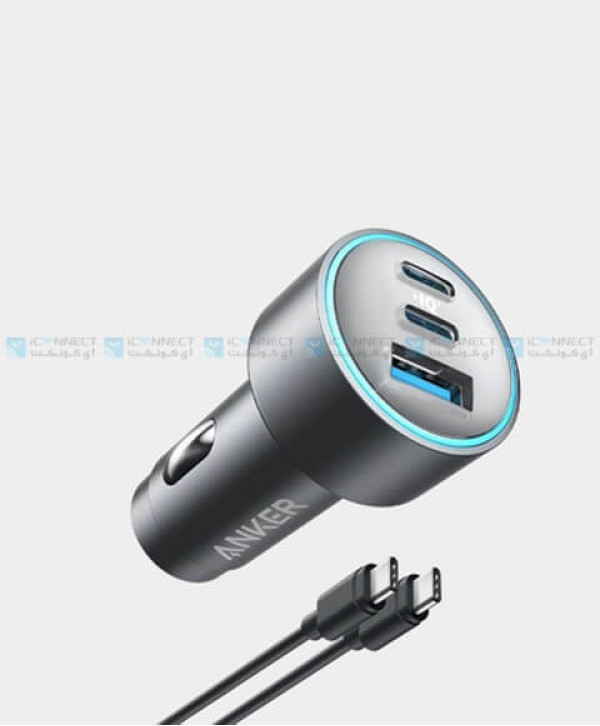 Anker 535 Car Charger 67W 3-Port with USB-C Cable - Black