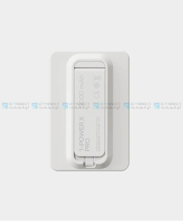 Momax 1-Power X Pro Magnetic Wireless Power Bank 5000mAh with Built-In Usb-C Cable - White