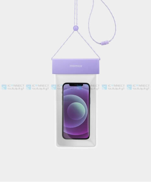 Momax Portable Hanging Phone Waterproof Pouch Bag - Purple