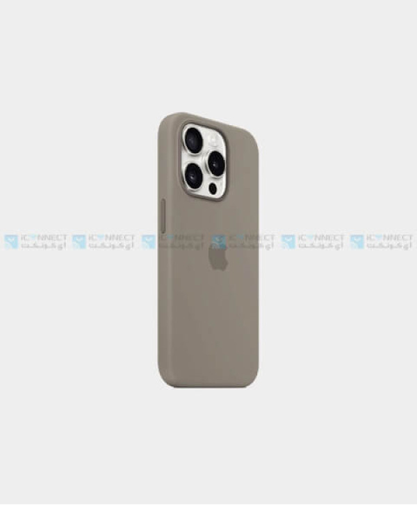 Apple Silicone Case For Apple iPhone 15 Pro  - Clay