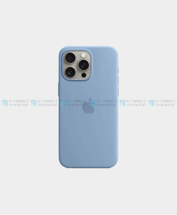 Apple Silicone Case For Apple iPhone 15 Pro Max - Winter Blue