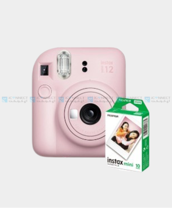 Fujifilm Instax Mini 12 Instant Camera with Film – Blossom Pink