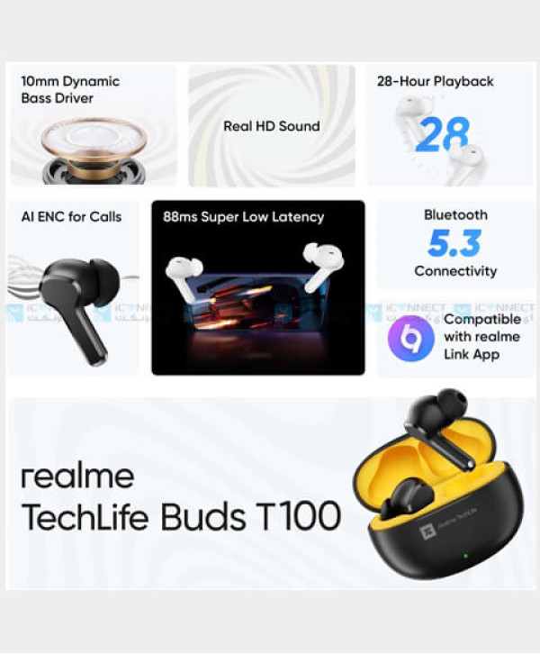 Realme Buds T110 -  Punk Black